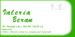 valeria beran business card
