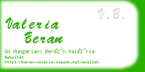 valeria beran business card